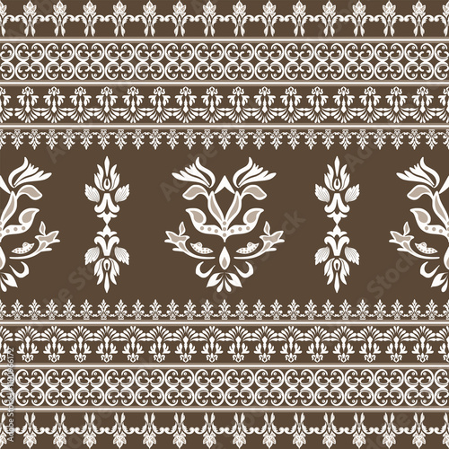 Classic Damask Seamless Pattern - Vector Illustration for Elegant Textile Design - Digital images to download and print. 
