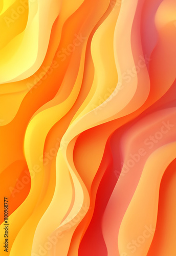 Abstract orange waves background. Template design Yellow and Orange retro groovy background presentation design