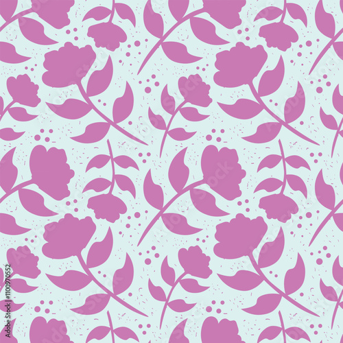 enchanted leave watercolor seamless pattern for background