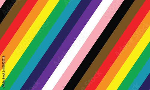 LGBT Rainbow Background. Rainbow Flag Background. Stripe Pattern Vector Background with  Flag Colours. Vector illustration . EPS 10