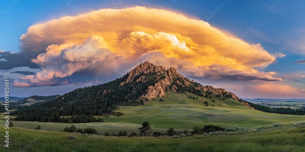 Obraz premium Endless cloud movement Rocky ridge Time-lapse of clou