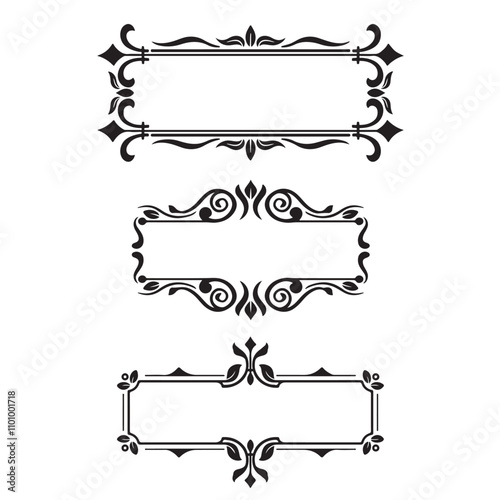 tattoo and t shirt design set black and white hand drawn engraving ornament