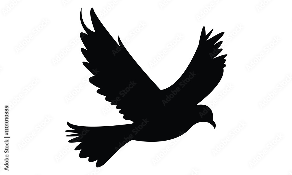 Fototapeta premium Flying Dove Silhouette Design And Vector Illustration. 