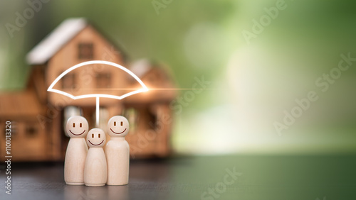Financial risk management concept,protection of business interests ,business risk analysis,Protect your family and loved ones from accidents,Asset Protection,safety in life ,life insurance