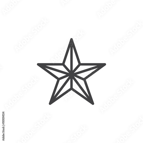 Christmas Star line icon