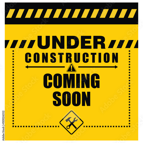 Under Construction, sign and board vector