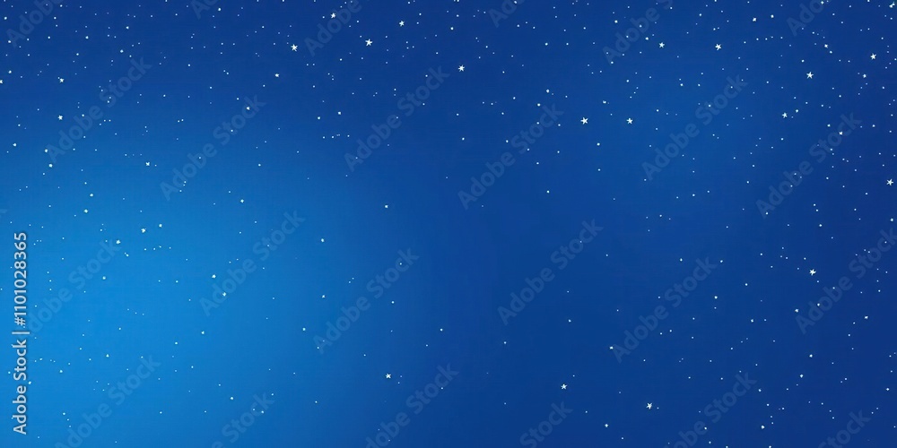 Obraz premium Blue gradient background with scattered stars and constellations, cosmic scene, evening sky