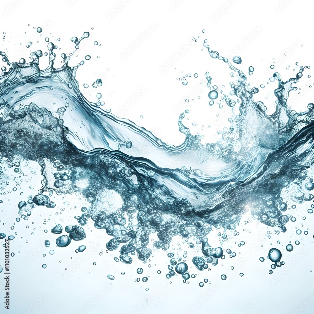 Obraz premium Splash of water on white background