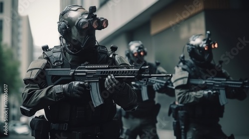 Urban Warfare: Elite Soldiers on High Alert