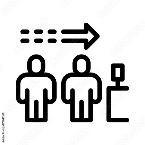 Taxi line icon