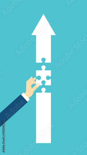 Teamwork working together to success, cooperation or team building collaborate to solve problem, partnership, help and support, business people colleagues help work together to connect jigsaw puzzle. photo