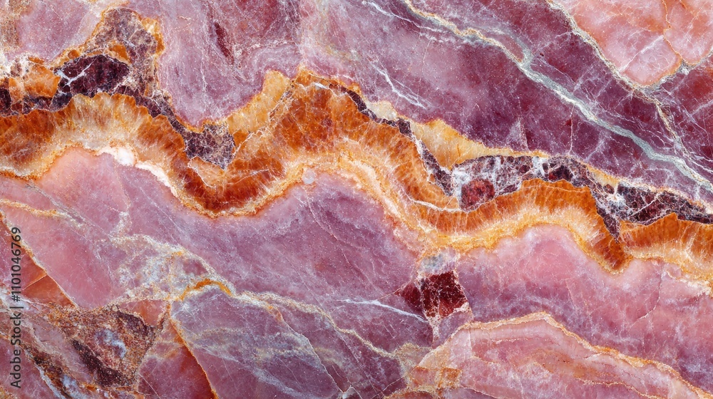 Pink marble background featuring intricate natural veins and patterns with shades of purple, orange, and hints of white for a luxurious aesthetic. Pink marble background featuring intricate natural veins and patterns with shades of purple, orange, and hints of white for a luxurious aesthetic.