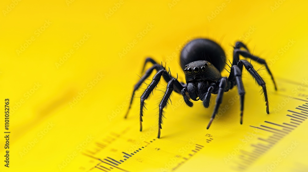 Obraz premium Spider on Measurement Tool in Professional Setting