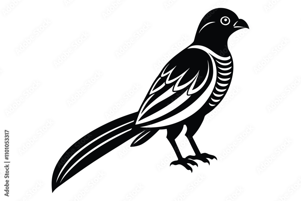 Fototapeta premium magpie vector illustration with white background