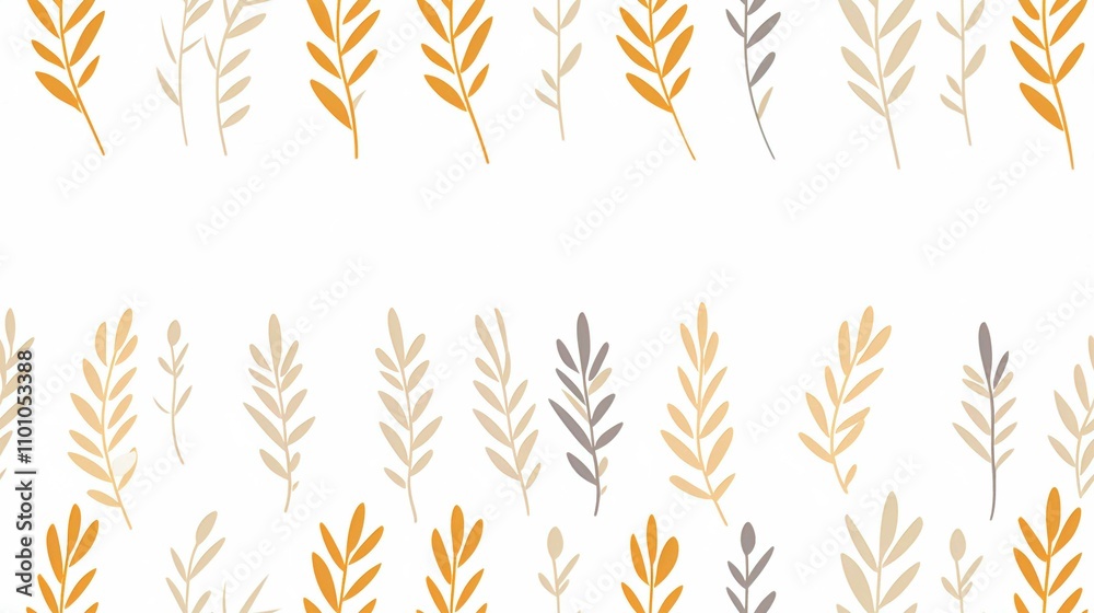 Golden Wheat Illustration for Agricultural Design and Nature Decoration Golden Wheat Illustration for Agricultural Design and Nature Decoration