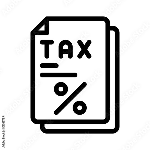 Tax Rate line icon