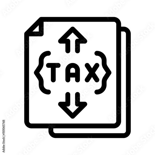 Tax Rates line icon