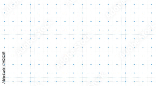 PNG image of a grid frame consisting of lines and dots in a minimalist modern style for use in presentations to create a modern yet simple look.