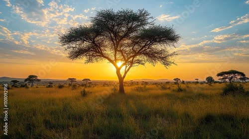 The sun shines on Africa from a high vantage point, illustrating the continent's diverse geography.