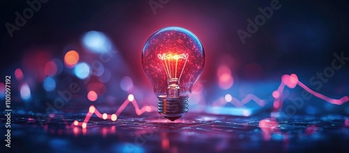 Creative marketing strategies for online sales illuminated by a glowing lightbulb symbolizing innovative advertising and digital promotion ideas