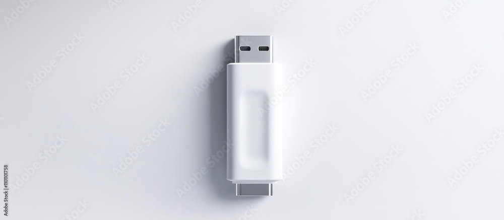 USB cable on a minimalist white backdrop symbolizing modern connectivity and technology for phones and digital devices. USB cable on a minimalist white backdrop symbolizing modern connectivity and technology for phones and digital devices.