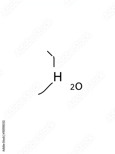 Chemical structure of Hydrazide (C2H6N2O). Chemical resources for teachers and students. Vector illustration isolated on white background. photo