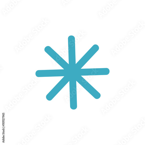 Unique blue vector design with star-like shape and clean lines for modern graphics
