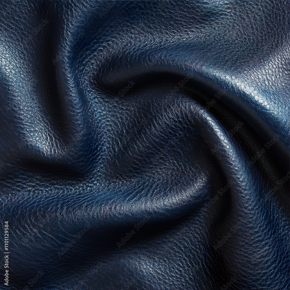 Fototapeta premium Deep Blue Leather Texture: Elegant Background Image for Design Projects