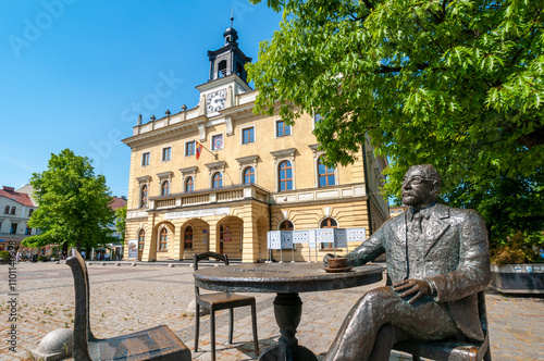 Mayor Rowiński's table and Town hall in Ostrów Wielkopolski, Greater Poland Voivodeship, Poland