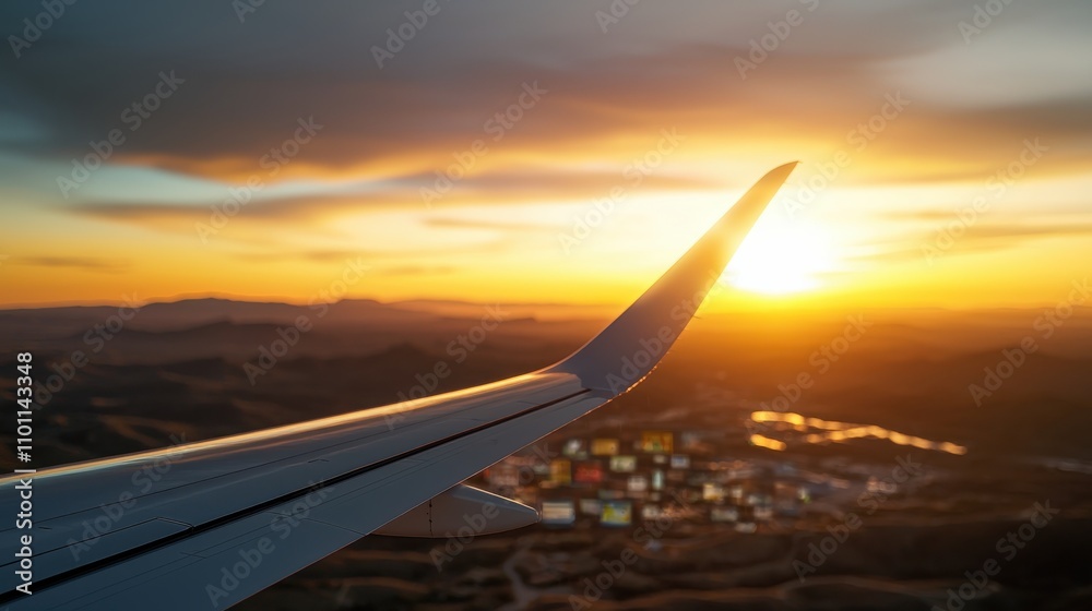 Close-up of a wind turbine blade against a vibrant sunset, Close-up of a wind turbine blade against a vibrant sunset,