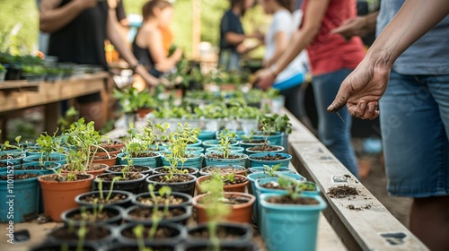 National Seed Swap Day unites gardening enthusiasts in a vibrant exchange of diverse seeds, fostering a lively atmosphere for plant lovers. photo