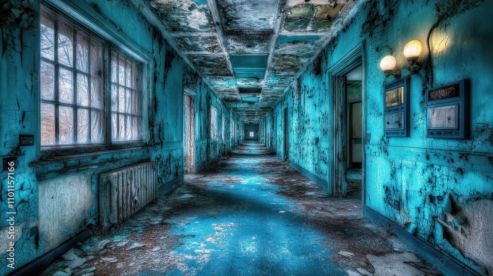 © Media Srock - Ethereal Passage: Exploring the Abandoned Asylum's Captivating Corridors