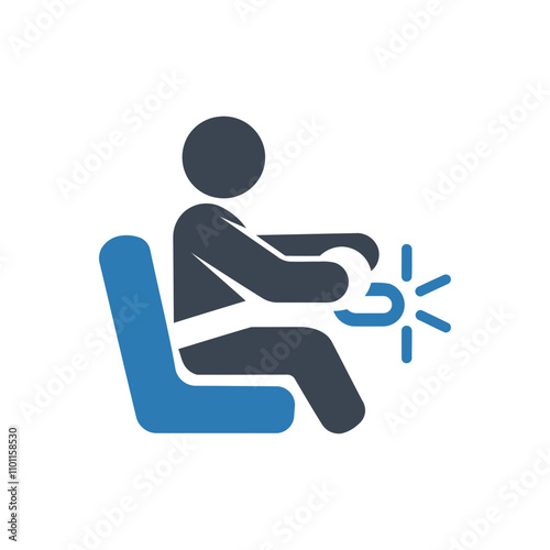 Airbag accident reaction icon
