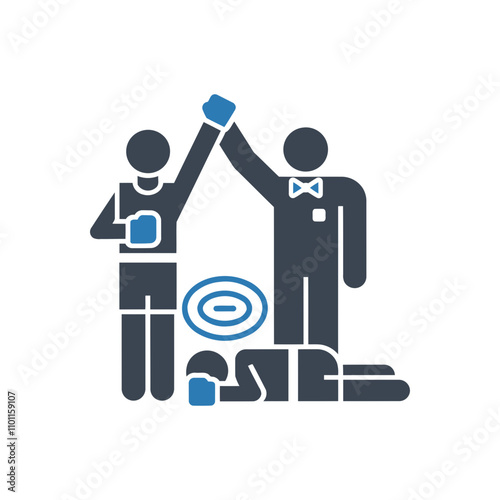 Boxing referee decision icon