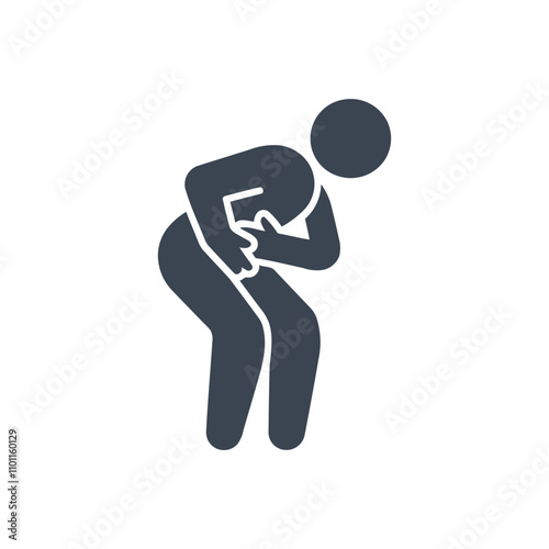 Stomach Pain Illustration Icon