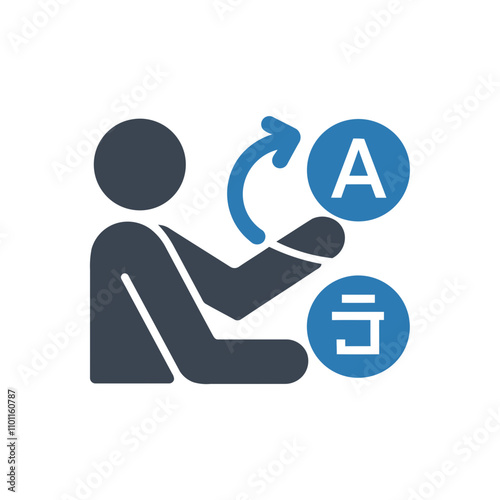 Language learning exchange icon