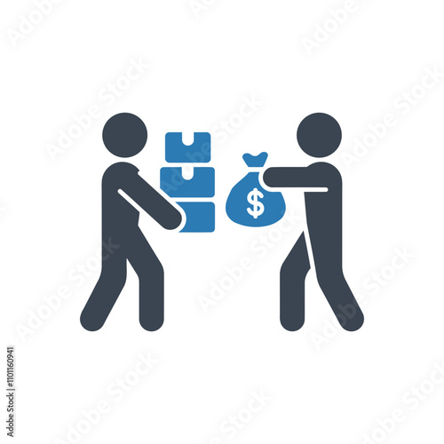 Business trade deal icon