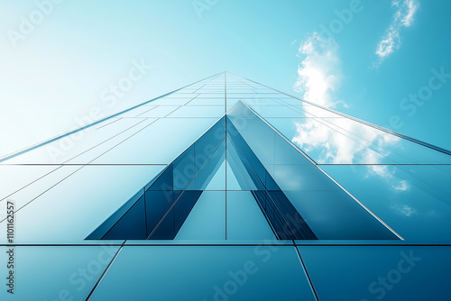 A geometric-style arrow pointing upward with sharp angles and a glossy finish, the idea of scaling new heights photo