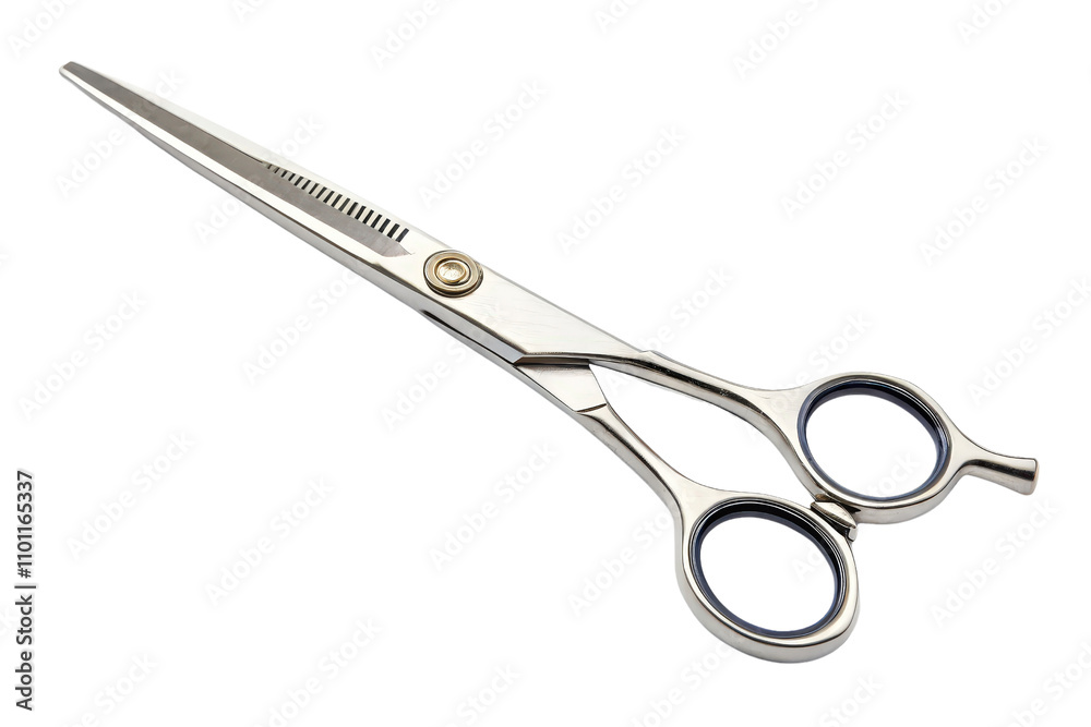 Fototapeta premium Silver Hair Cutting Scissors for Professional Hairdressers and Stylists