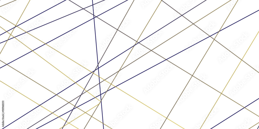 Obraz premium Abstract blue and gold geometric Luxury line pattern on a white background.Vector illustration.