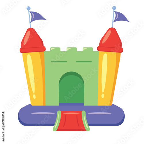 bounce house logo icon design vector flat modern isolated illustration