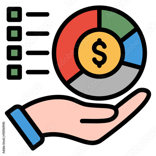 Asset Allocation Icons For Design Elements 