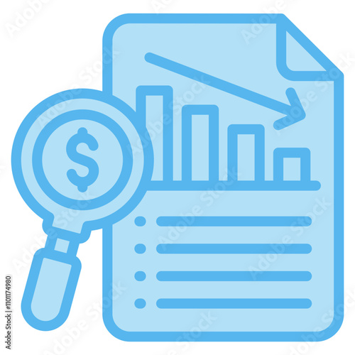 Depreciation Analysis Icons For Design Elements 