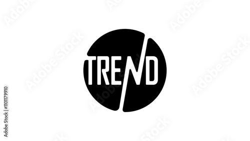 trend, lettering, black isolated silhouette