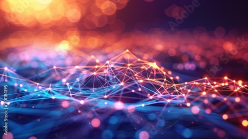 Abstract Network Connections with Bokeh photo