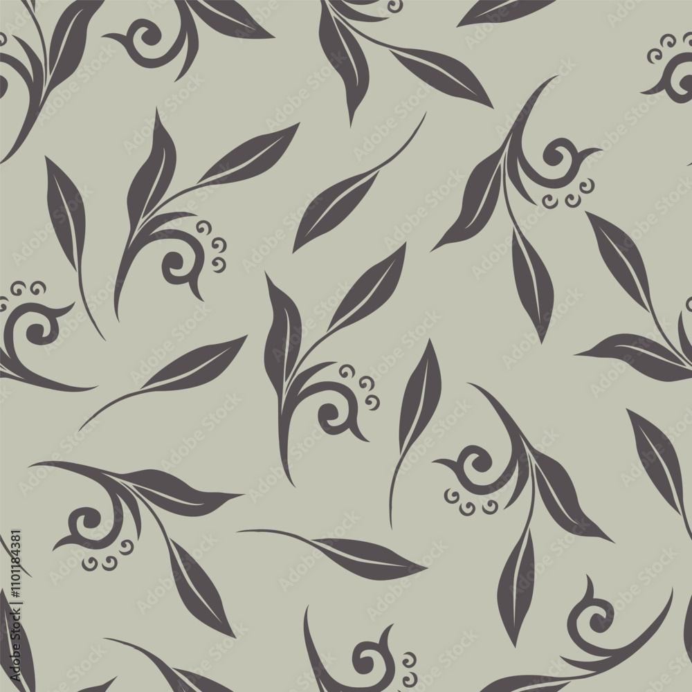 Fototapeta premium Seamless floral pattern. Digital textile design.