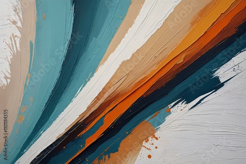 painting of a colorful abstract painting with a white background