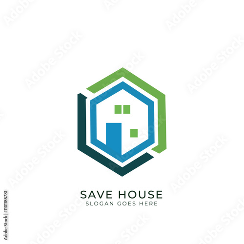 This is save house, real estate, and home logo template design