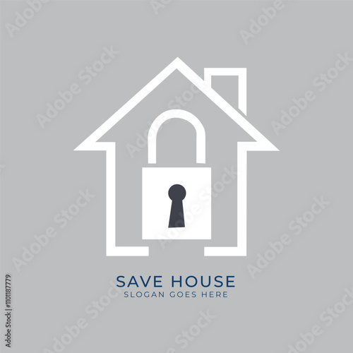 This is save house, real estate, and home logo template design