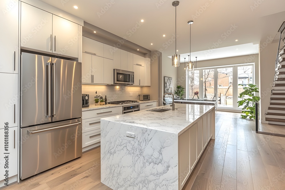 Modern kitchen with integrated coffee station Modern kitchen with integrated coffee station